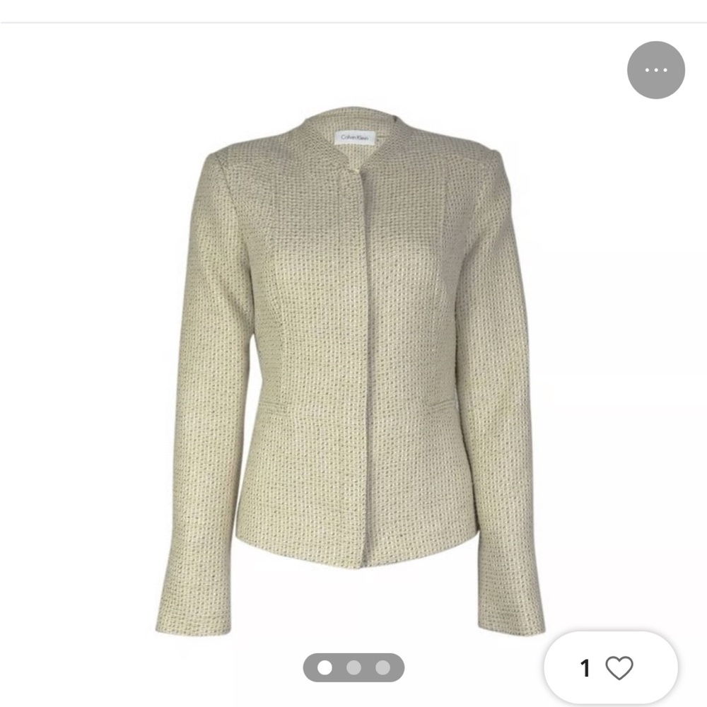Calvin Klein Zip front blazer